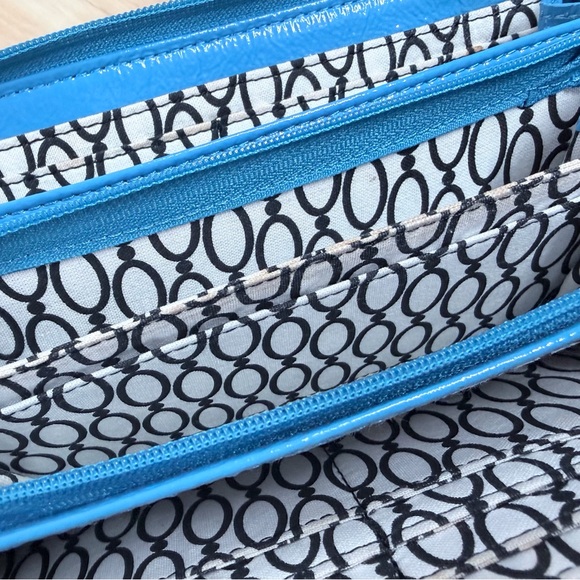 HOBO Turquoise Leather Zip Around Wallet Continental Organizer aqua - Picture 8 of 16